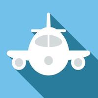 Plane colored flat icon vector