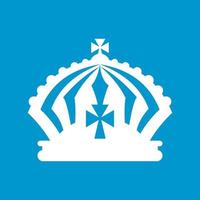 Crown white icon vector