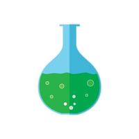 Chemical flask icon vector