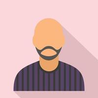 hombre con icono de avatar de barba vector