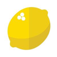 Lemon icon flat vector. Citrus fruit vector