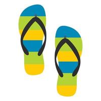 Beach slippers icon vector