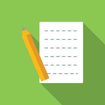Document flat icon vector