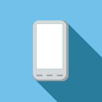 icono plano de teléfono inteligente vector