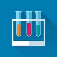3 tubes with colored liquids vector