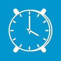 Clock white icon vector