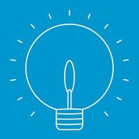 Lightbulb thin line icon vector