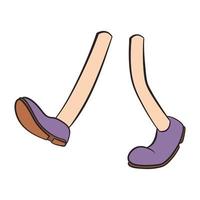 Best cartoon reaching legs vector