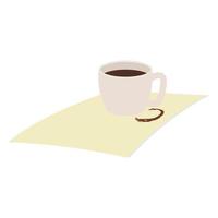 Cup of hot coffee vector