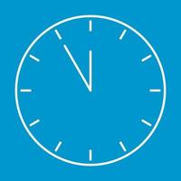 Clock thin line icon vector