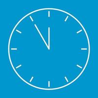 Clock thin line icon vector