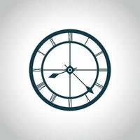 Classic wall clock icon simple vector. Round watch vector