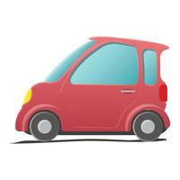 Mini car. Single cartoon symbol vector