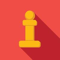 Chess pawn flat icon vector