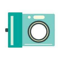 Portable camera flat icon vector