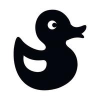 Duck toy simple icon vector