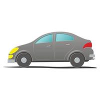 coche hatchback. ilustración de dibujos animados vector