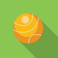 icono plano de pelota de tenis vector