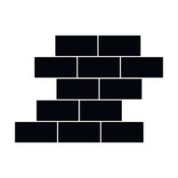 Brick wall simple icon vector