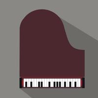 Piano flat icon vector