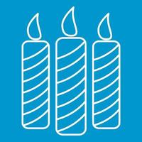 Candles thin line icon vector