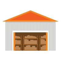 Warehouse flat icon vector