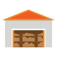 Warehouse flat icon vector