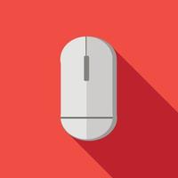 Computer mouse flat icon vector