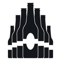 Bottles set black icon vector