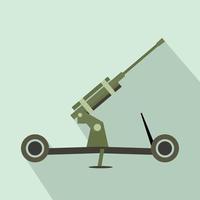 Howitzer artillery flat icon vector