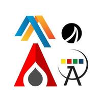 Letter A Logos a Modern triangle logo vector inspirations