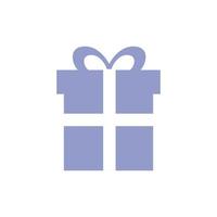 vector de logotipo de caja de regalo con cinta y elemento de celebración