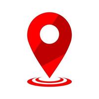 GPS icon vector logo design. Map pointer icon. Pin location symbol.