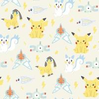 Electric Pokemon Pattern vector