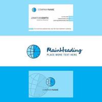 Beautiful Clock Logo and business card vertical Design Vector