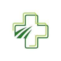 ilustración de plantilla de vector de farmacia de diseño de logotipo médico de atención médica