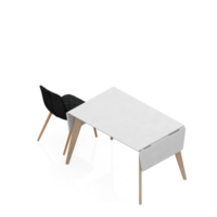 conjunto de mesa isométrica renderização 3d png