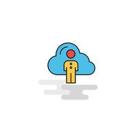 Flat Cloud network Icon Vector