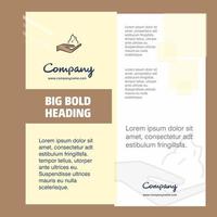 Shaving foam Company Brochure Title Page Design Company profile annual report presentations leaflet Vector Background