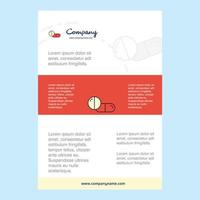 Template layout for Medicine comany profile annual report presentations leaflet Brochure Vector Background