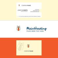 Beautiful Bowling Logo and business card vertical Design Vector