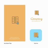 Locked cupboard Company Logo App Icon and Splash Page Design Creative Business App Design Elements vector
