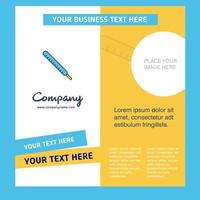 Thermometer Company Brochure Template Vector Busienss Template