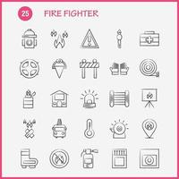 Fire Fighter Hand Drawn Icon for Web Print and Mobile UXUI Kit Such as Burn Fighter Fire Fireman Barrier Board Fighter Fire Pictogram Pack Vector