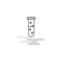 Test tube Web Icon Flat Line Filled Gray Icon Vector