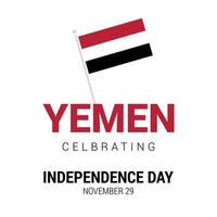 Yemen Independence day design card vector