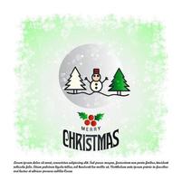 Merry Christmas card with creative design vector