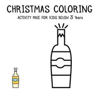 Christmas Coloring Actvity Book For Kids Below 3 Years vector