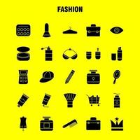 los iconos de glifo sólido de moda establecidos para infografías kit uxui móvil y diseño de impresión incluyen prendas de vestir paños prendas de vestir ropa de abrigo colección de vestidos logotipo infográfico moderno y pictograma vector