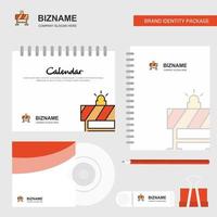 Labour board Logo Calendar Template CD Cover Diary and USB Brand Stationary Package Design Vector Template